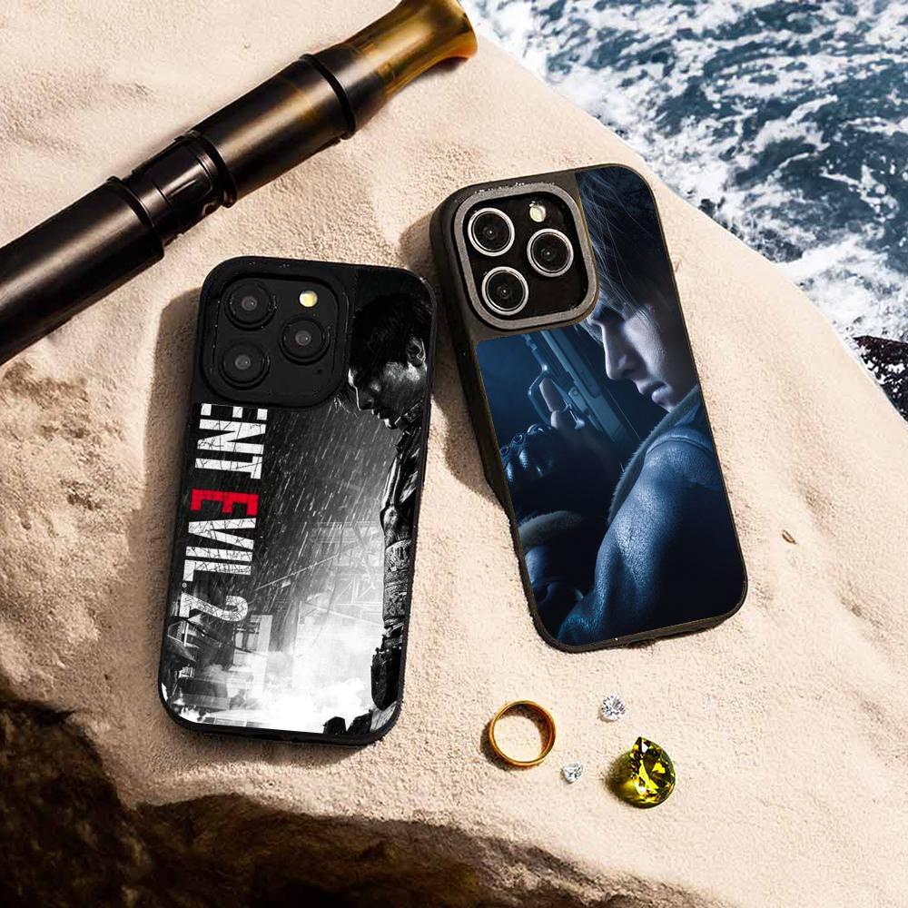 Горячая игра Ада Вонг Леон плакат Чехол для телефона для iPhone 17 16 e 15 14 13 12 Pro Max Овечья кожа Серебристый край защитный чехол