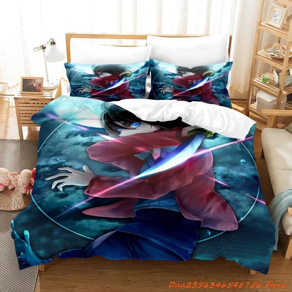 Kara No Kyoukai Bedding Set Cartoon Anime Three-piece Set Adult Kid Bedroom Duvetcover Sets 3D Kawaii Letto Matrimoniale