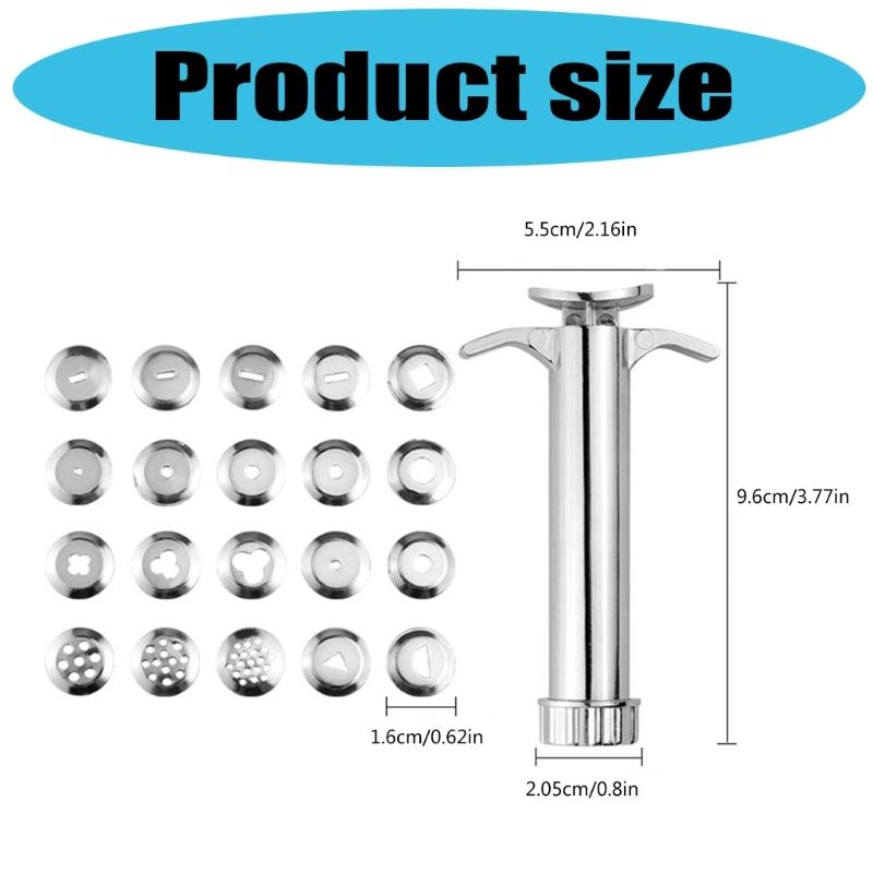 Инструмент для скульптуры - Экструдер для глины с 20 насадками-молдами, Экструдер для сахарной пасты, Экструдер для глины, Инструмент для выпечки, Инструмент для украшения торта