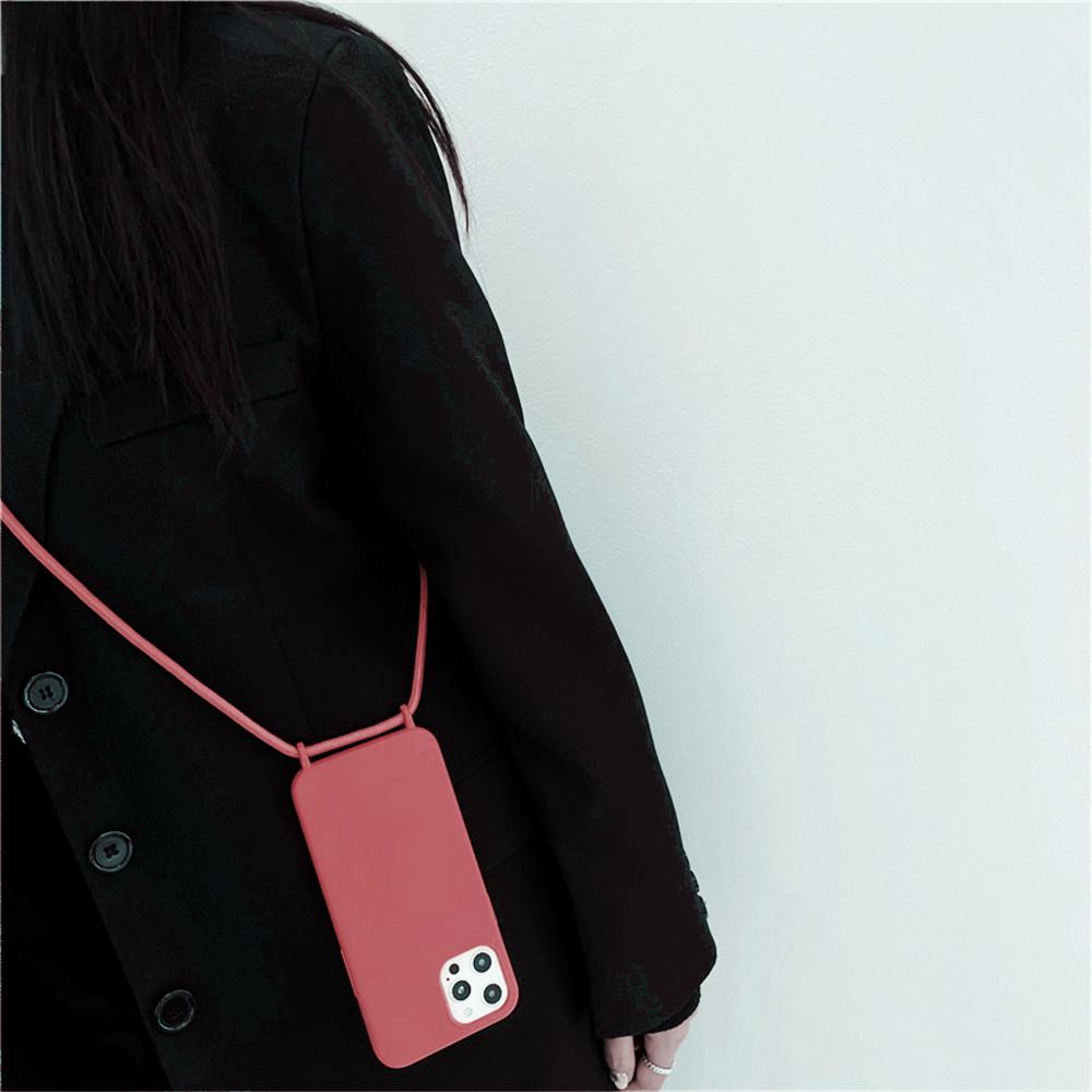 Crossbody Lanyard Cord Liquid Silicone Case For iPhone 13 16 12 Mini 14 15 Pro Max X XS XR 7 8 Plus SE Necklace Strap Soft Cover