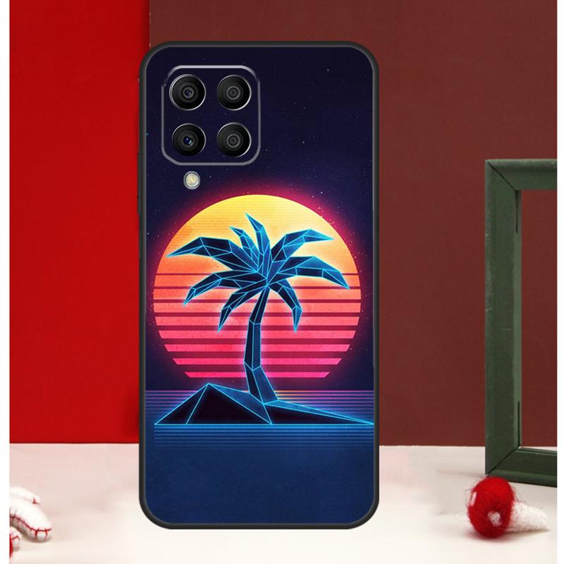 Ретровейв Неоновое Пальмовое Дерево Чехол Для Samsung Galaxy M12 M32 M52 M06 M16 M36 M56 M33 M15 M55 M31 M13 M14 M53 M35 M34 M54