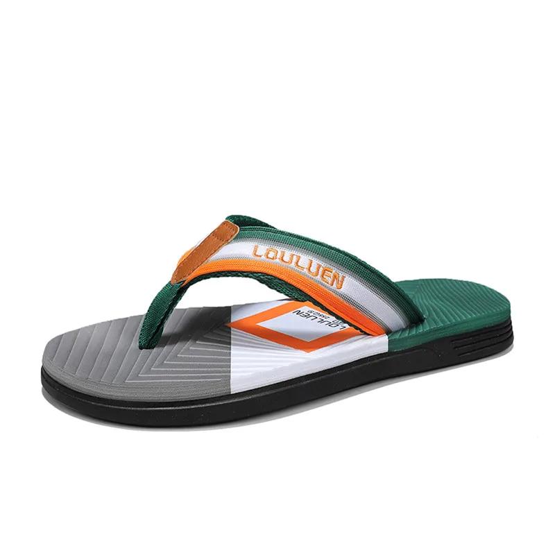 2024 Лето Новые Модные Шлепанцы для Мужчин Уличные Удобные Мужские Пляжные Шлепанцы Нескользящие Тапочки Для Ванной Комнаты Мужские Claquette Homme