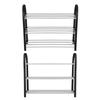 Plastic   Aluminum Metal Standing Shoe Rack DIY Shoes Storage Shelf Home Organizer