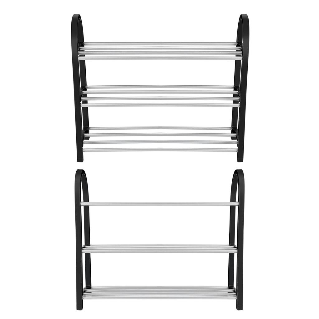 Plastic Aluminum Metal Standing Shoe Rack DIY Shoes Storage Shelf Home Organizer