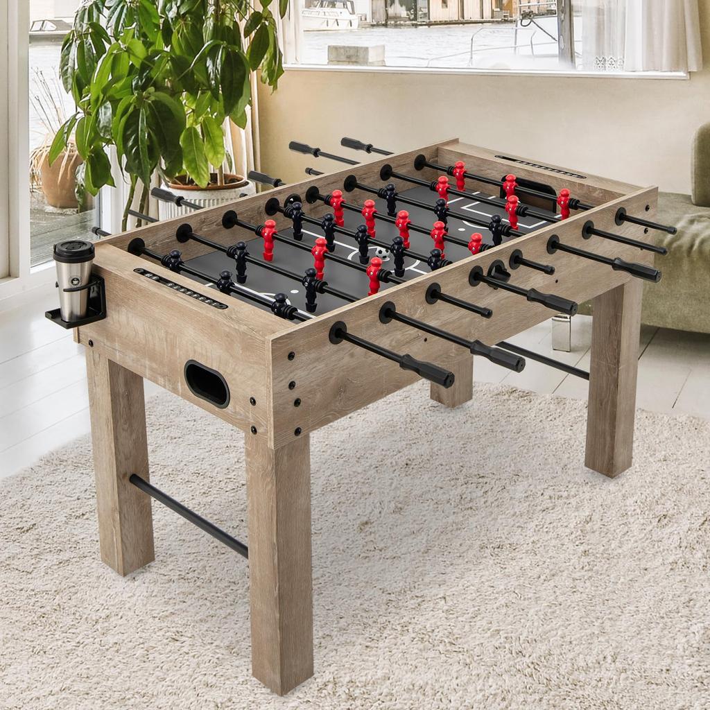 Футбольный стол GYMAX Soccer Длина 137 см x Ширина 72 см x Высота Соревновательный стол Настольный футбольный стол Футбольный стол для соревнований Лучший семейный стол, доска,