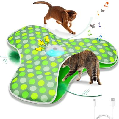 Умные игрушки для кошек Интерактивная игрушка для кошек «Прятки» с мышкой, пищащая, активируемая движением, движущаяся, скрытая игрушка-дразнилка для котят