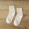 5/10 пар Удобные Повседневные Весенне-Летние Носки Женские До середины икры Однотонные Хлопковые Носки Милые Длинные Носки Влагоотводящие Дышащие Носки