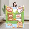 L-Lulu Pig Warm Blanket  Kids Adult Plush Throw Blanket Aesthetic Home Decor Flannel Bedspread Sofa Bed Cover