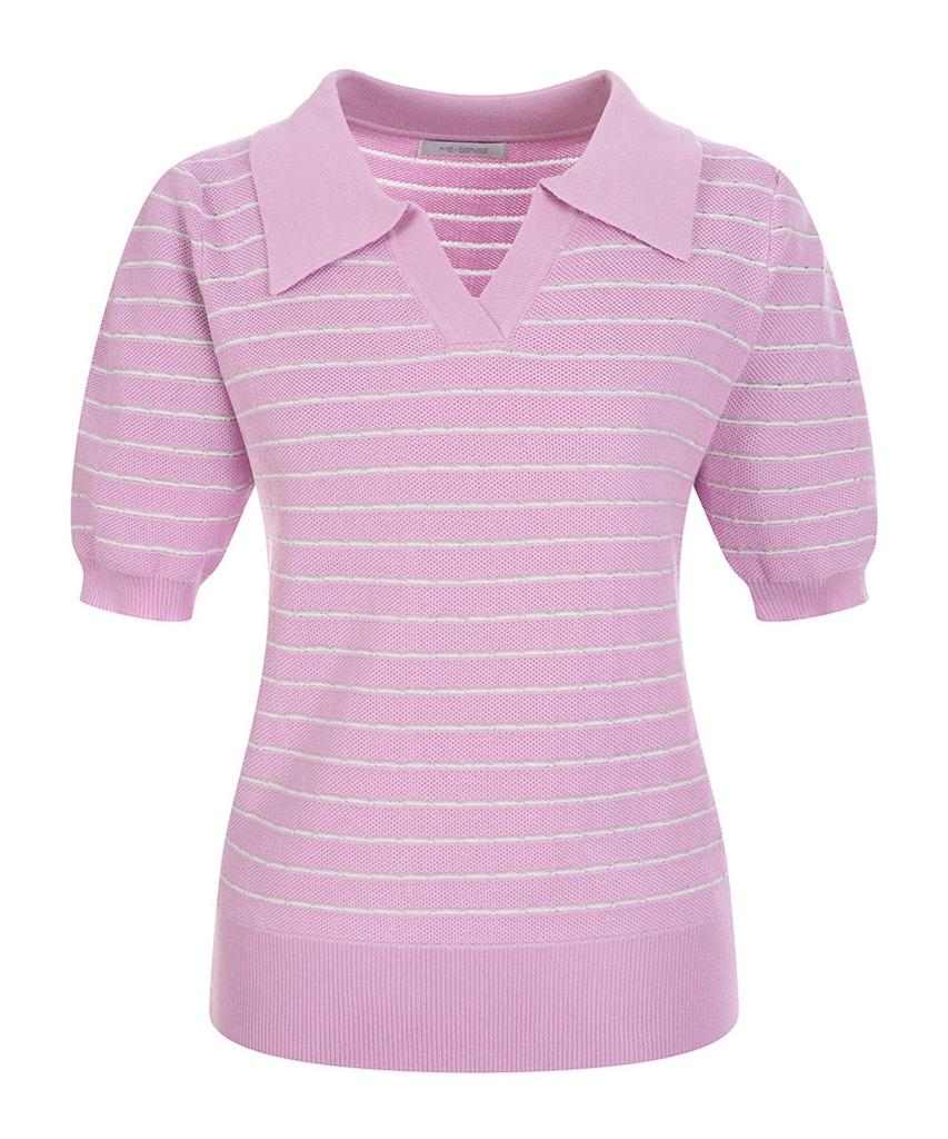MESENSE Striped Short Sleeve Knit_Mb54Knm302Z