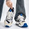 Мода 2025 Лето Новые Сетчатые Дышащие Повседневные Спортивные Кроссовки для Мужчин Удобные Повышающие Рост Модный Тренд На Шнуровке Массивные кроссовки
