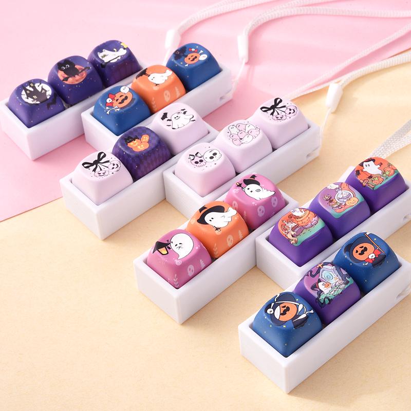 Креативные пятигранные сублимационные кейкапы для Хэллоуина - DIY PBT аксессуары для механической клавиатуры