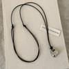 Длинное ожерелье Beans Metal Black Rope для женщин, простое, премиум, темпераментное, универсальное, на шею, цепочка для свитера