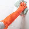 Waterproof Warm Household Dishwashing Dust Glove Long Rubber Gloves Kitchen Tool