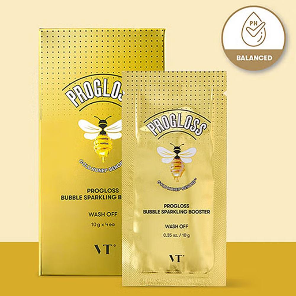 VT Sparkling Booster 10g X 4ea (Super Hyalon Bubble, Cica Bubble, Progloss Bubble)