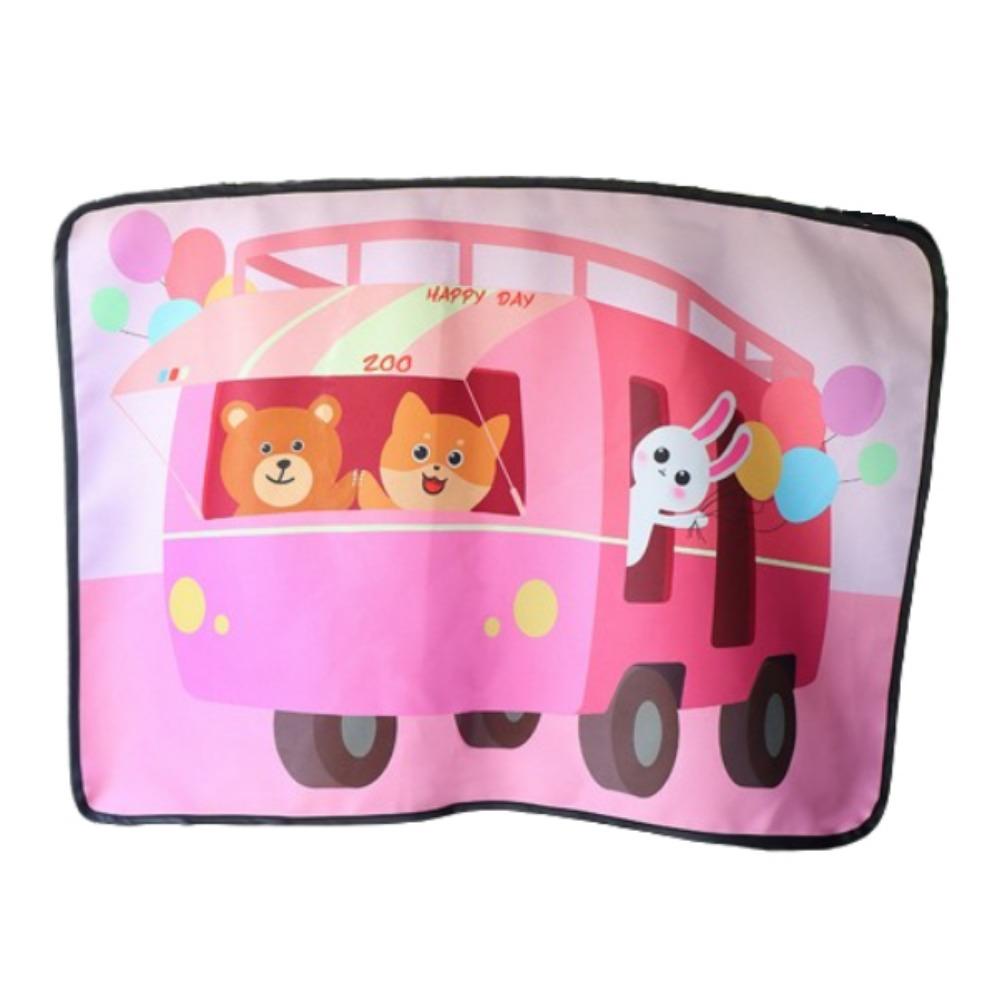 UV Protection Cartoon Car Curtain Embedded Rail Side Window Sunshade Cover  Rear Seat