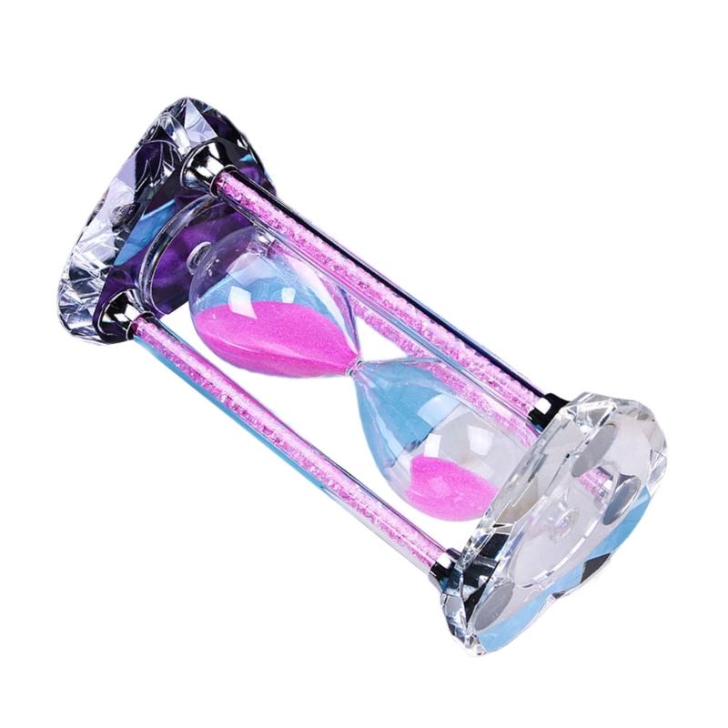 Effective 30 Minutes Sand Clock Practical Heart Shaped Crystal Hourglass Efficient Timer for Kitchen Study or Gym Use