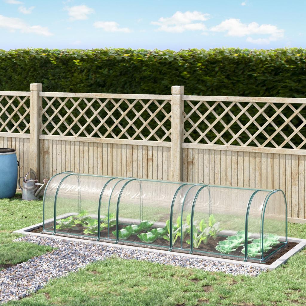 350 x 100 cm Low Tunnel Greenhouse - Clear