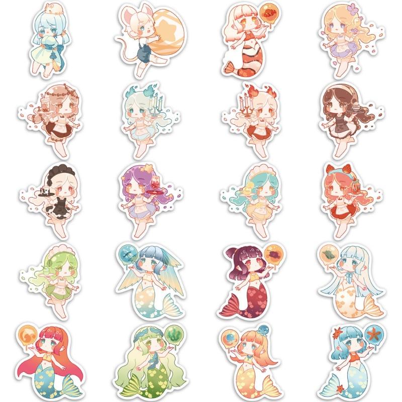 Милая наклейка с кошкой, креативная наклейка с изображением черного котенка Kawaii, играющего с милой канцелярской наклейкой для декоративного альбома своими руками