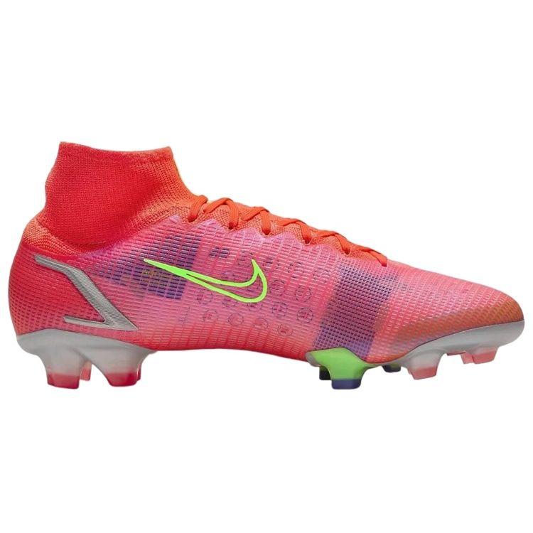 Nike Кроссовки унисекс Mercurial Superfly 8 Elite FG Bright Crimson Indigo Burst Оранжево-белый металлик-серебристый CV0958-600