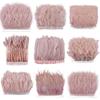 2Meters Leather Pink Pheasant Feather Boa On Tape Turkey Goose Ostrich Feathers On Ribbon Tassel Fringe Trim Marabou DIY Clothes