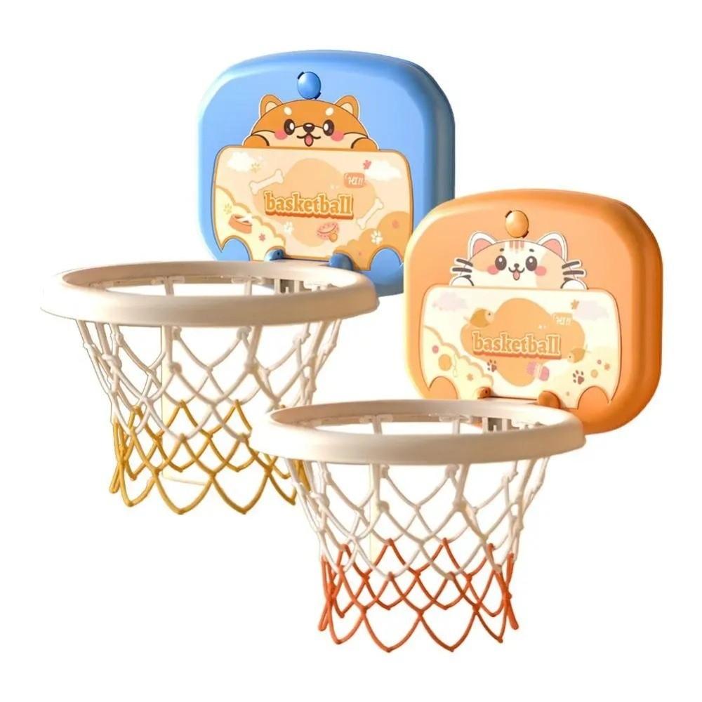 Cartoon Animal Baby Basketball Toy Set Scorable Scoreboard Mini Basketball Hoop  School Environment