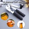 Manual Can Opener, Heavy Duty, Comfortable Grip, 360 Degree Hand-cranking Handle, Sharp Cutter, Multifunctional Handheld Bottle Opening Tool