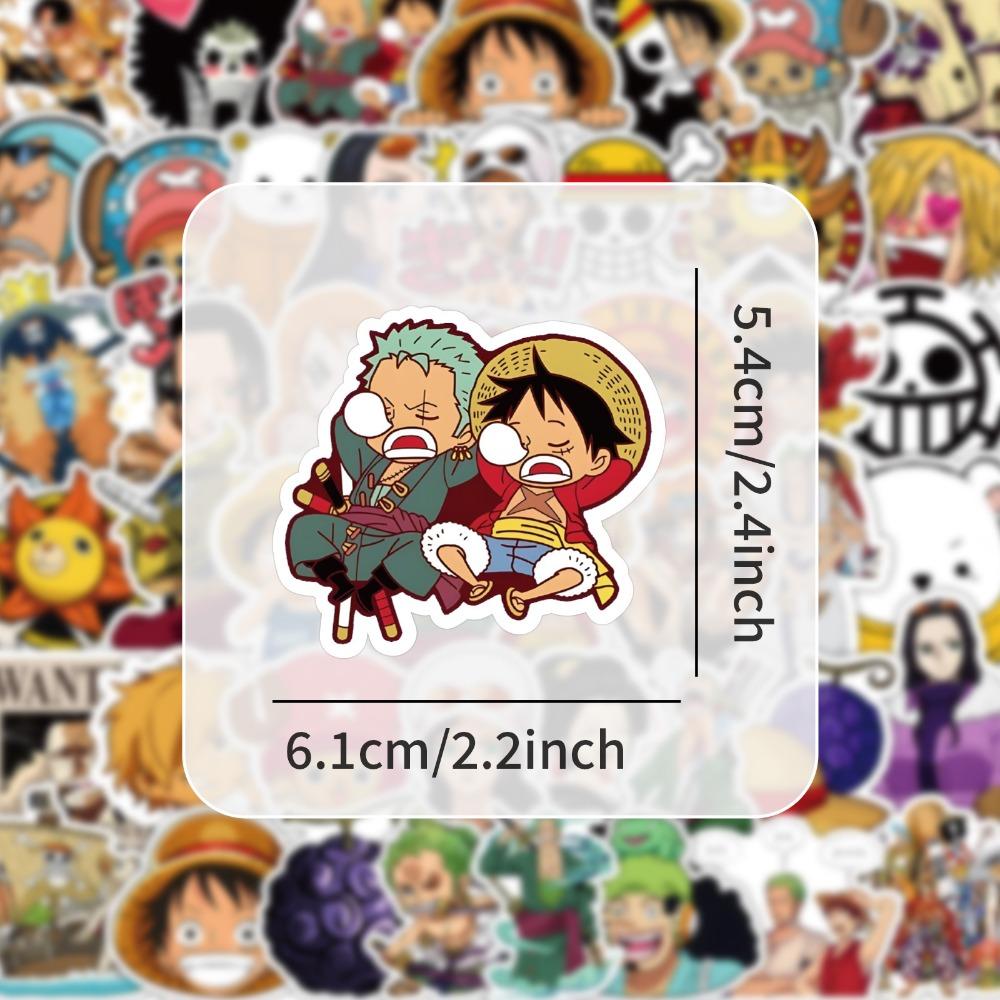 10/50 шт. Наклейки Аниме One Piece Мультяшные Луффи Зоро Чоппер Декали Водонепроницаемые DIY Блокнот Мотоцикл Скейтборд Телефон Шлем