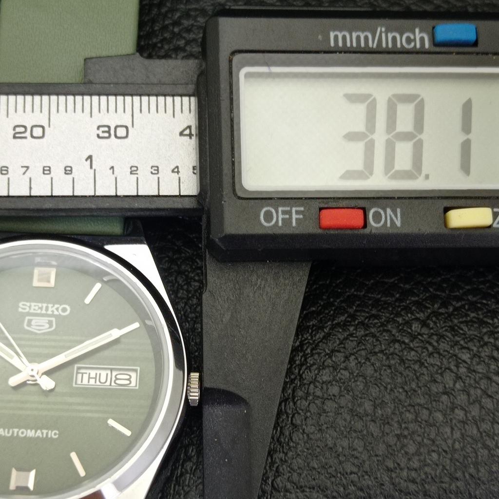 ВОССТАНОВЛЕННЫЕ ВИНТАЖНЫЕ МУЖСКИЕ ЧАСЫ SEIKO 5 AUTOMATIC JAPAN С ЗЕЛЕНЫМ ЦИФЕРБЛАТОМ a434693-2