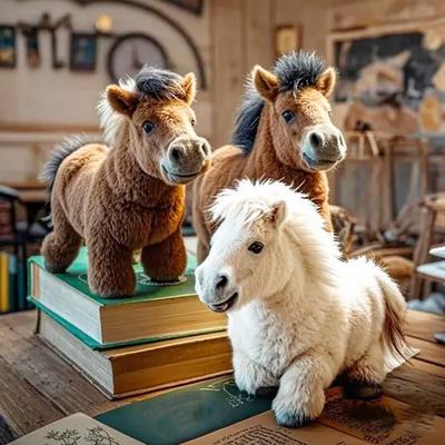 Детская электронная плюшевая игрушка пони, ходячая интерактивная лошадка, мягкая игрушка для малышей, мальчиков и девочек, образовательная игрушка-симулятор в виде животного