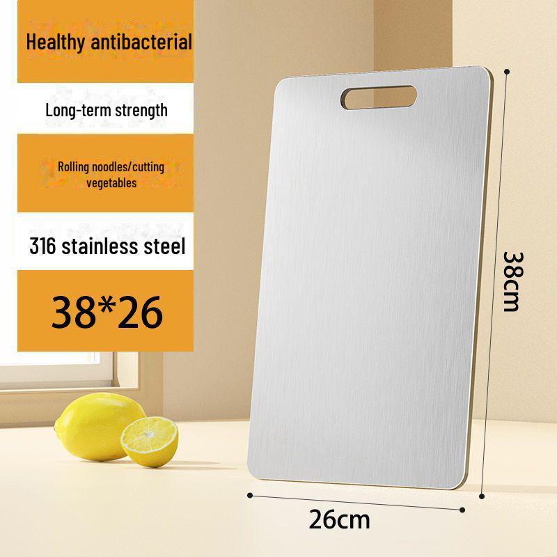 Двусторонняя разделочная доска из антибактериальной нержавеющей стали 316 — большая, толстая и устойчивая к плесени