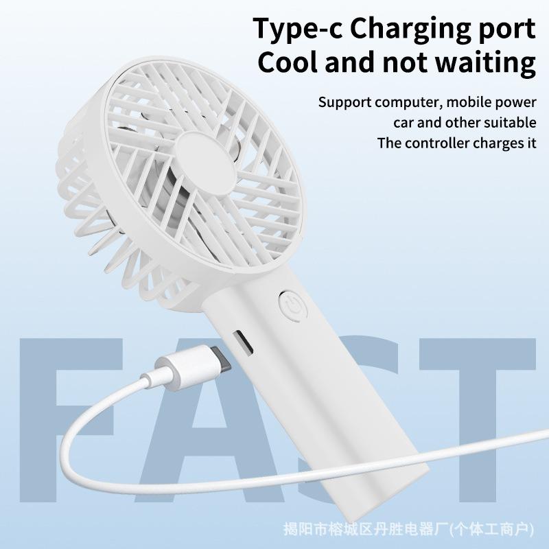 Портативный ручной вентилятор с USB-зарядкой, летний мини-вентилятор, уличный охлаждающий вентилятор, настольный вентилятор с 3 скоростями и подставкой для телефона для офиса и учебы