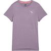 Run Favorite Heather Solid Logo Sports Short Sleeve T-Shirt Women T-Shirt Light-Purple 523693-30