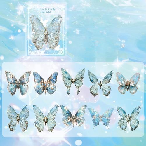 Ранний набор бронзирующих наклеек Mo Butterfly Серия «Искупление Страны Грез Высокая ценность Бабочка Ins Ручной Account Diy Декоративные наклейки