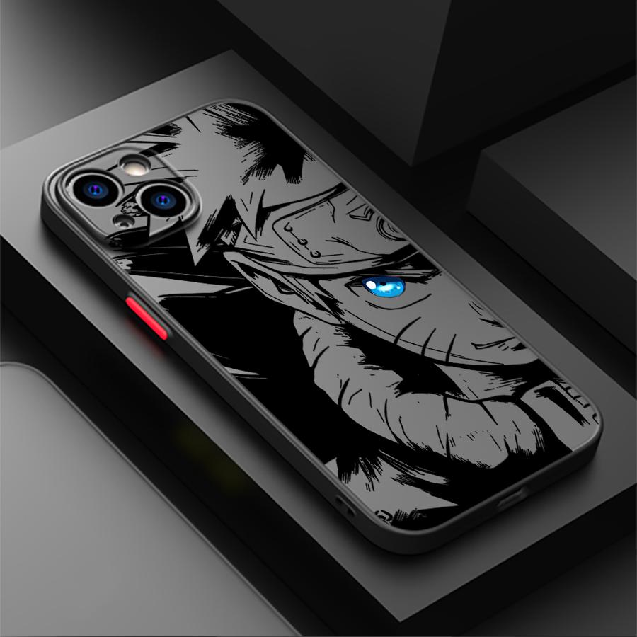 Матовый Чехол для Телефона для iPhone X 16 Pro Max 15 Plus 13 Mini XR 14 12 11 Аниме Наруто Крутой