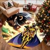 Saint Seiya Pattern Round Rug, Indoor/Outdoor Mat, for Picnic, Gameroom, Bedroom, Office, Living Room, Home Decor Carpet, Birthday Gift