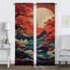 Sun Moon and Tree Kitchen Curtains for Camera Blackout Curtain for Room 2 Panel Partition Halloween Decoration Shades Living
