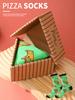 1 пара носков средней длины унисекс пицца с оригинальным и причудливым креативным и интересным праздничным подарком Подходит для Пасхи