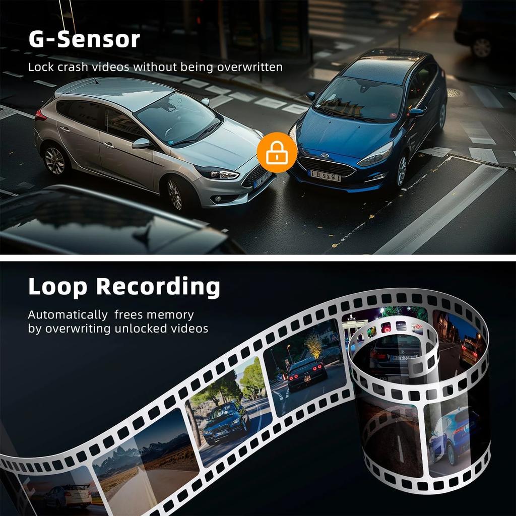 4-канальный автомобильный видеорегистратор UHD 1080P с 4 объективами, камера в салон автомобиля 360°, видеорегистратор вождения с Wi-Fi, черный ящик