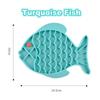 Силиконовый коврик для лизания в форме рыбы, миска для медленного кормления кошек, щенков и котят, развивает хорошие привычки кормления, коврик для кормления, товары для животных