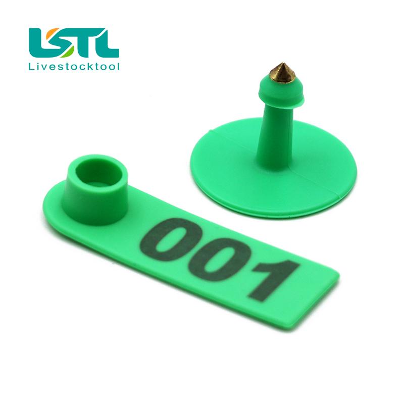 No. 1-500 Sheep Ear Tag Signs with The Word Ear Laser Typing Copper Head Earrings Farm Animal Identification Card Free Shipping