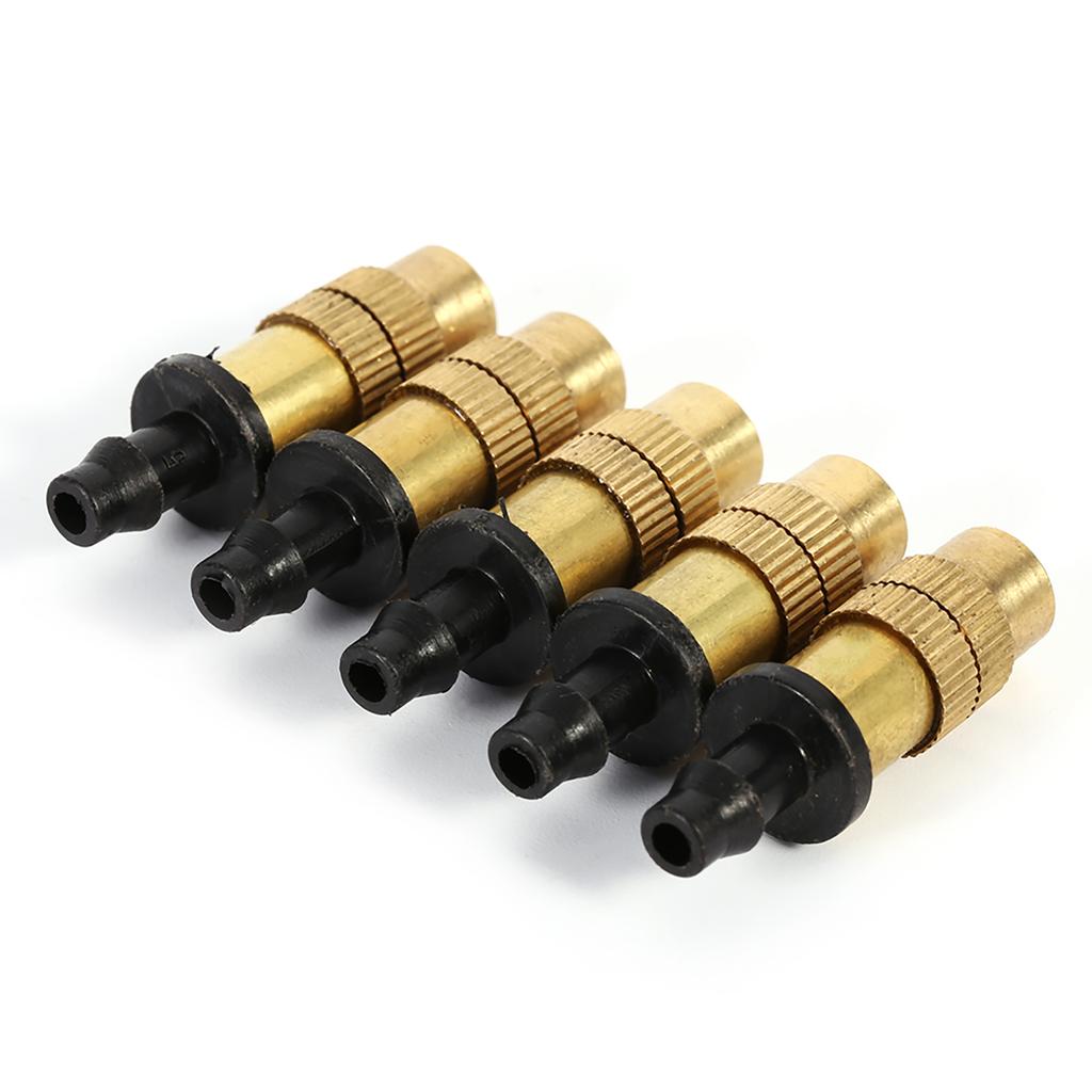 5pcs Adjustable Brass Misting Spray Nozzle Atomizing Sprinkler For Garden Watering Irrigation