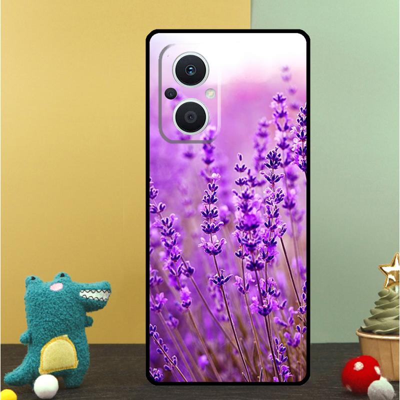 Чехол с цветами лавандового цвета для OPPO Reno 15 15F 14 13 12 11 10 Pro 14F 13F 12F 11F 8T OPPO Find X9 X8 X6 Pro