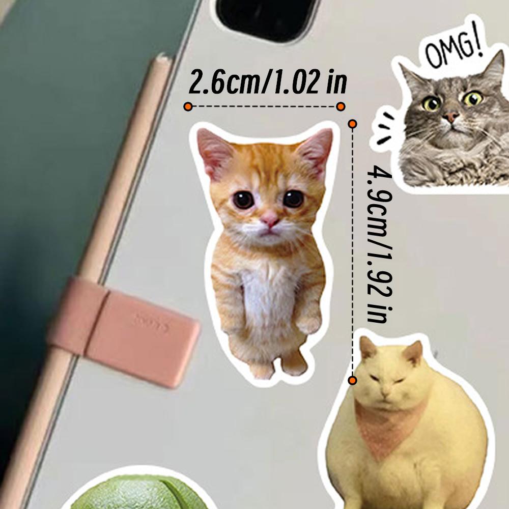 100/1000 шт. Игривые Милые Кошки Мемы Животные Наклейки Кавайные Декали Скрапбукинг Блокнот Багаж Ноутбук Скейтборд Наклейка Игрушка