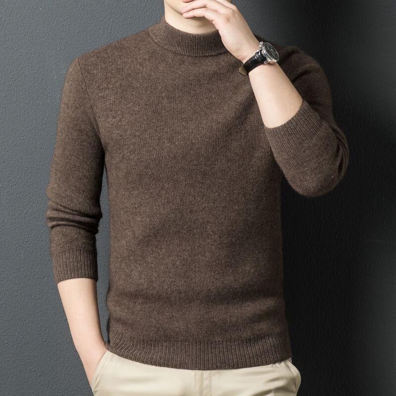 Fengxun Men's Crew Neck Winter Knit Sweater