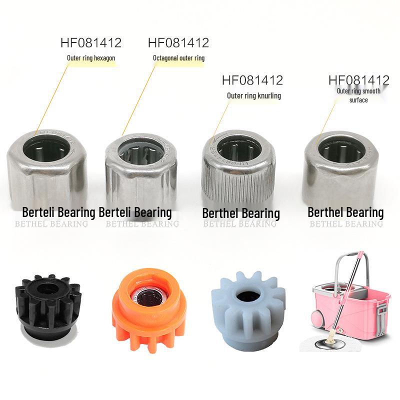 HF081412 Knurled Needle Roller Bearing, Octagonal/Hexagonal Shape, Bulk Discount Available.