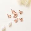 10pcs/ 14K 18K Gold Round Spring Clasp With Jump Ring Open Connect Clasp For DIY Jewelry Necklace Chain Making Accessories