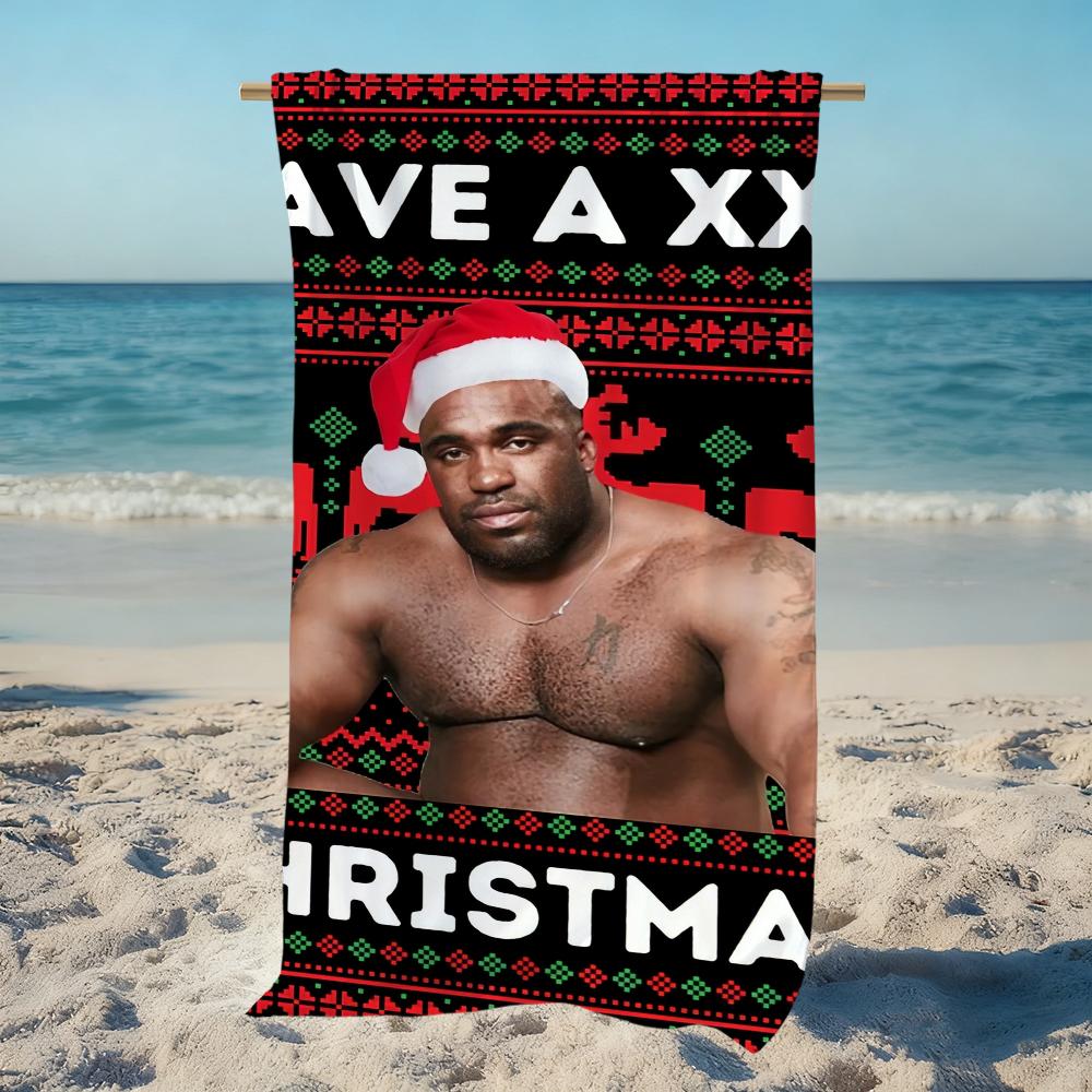 Funny Barry Wood meme Christmas Towel Large Quick-Drying Microfiber soft Beach Towel for Travel Fitness Sauna Bathing Camping