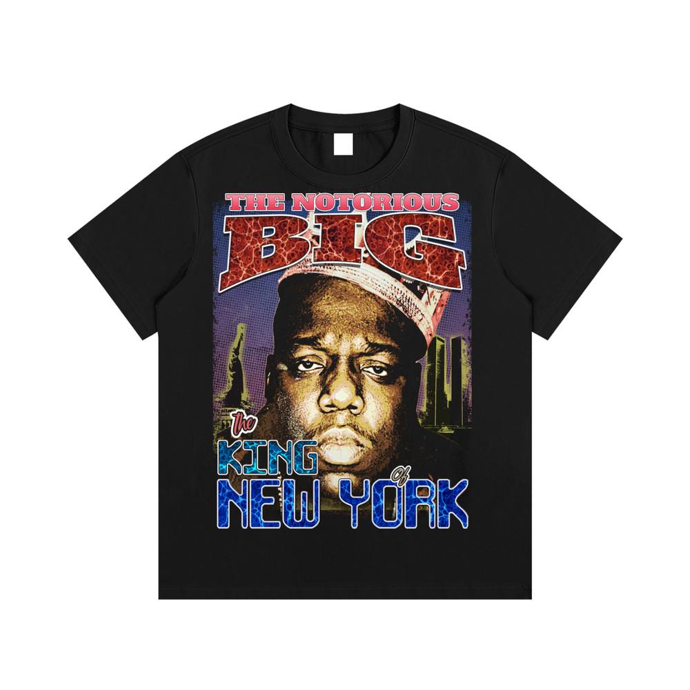 NOTORIOUS B.I.G. Футболка Бигги Старая Школа Хип-Хоп Рэп Легенда Хлопок Пряденый Хлопок Футболка Унисекс