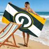 Green Bay Packers Print Beach Towel, Large Soft Quick Dry Towel for Beach Camping Swimming