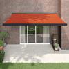 VidaXL Retractable Awning Orange and Brown 4.5x3 M Fabric and Aluminium 3154619